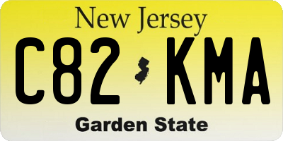 NJ license plate C82KMA