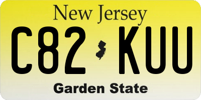 NJ license plate C82KUU