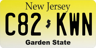 NJ license plate C82KWN