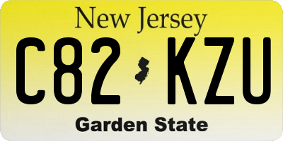 NJ license plate C82KZU