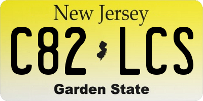 NJ license plate C82LCS