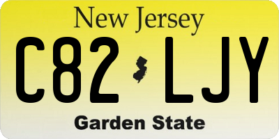 NJ license plate C82LJY
