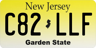 NJ license plate C82LLF
