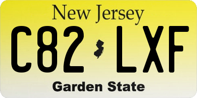 NJ license plate C82LXF