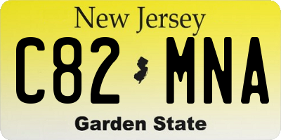 NJ license plate C82MNA