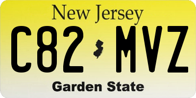 NJ license plate C82MVZ