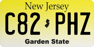 NJ license plate C82PHZ