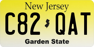 NJ license plate C82QAT