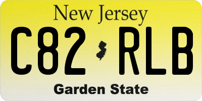 NJ license plate C82RLB