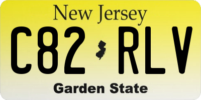 NJ license plate C82RLV