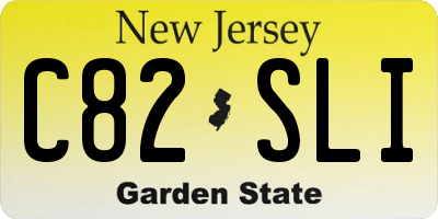 NJ license plate C82SLI