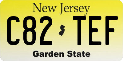 NJ license plate C82TEF