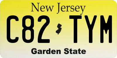 NJ license plate C82TYM