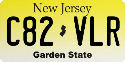 NJ license plate C82VLR