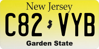 NJ license plate C82VYB
