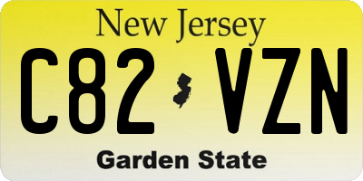 NJ license plate C82VZN