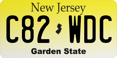 NJ license plate C82WDC