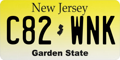 NJ license plate C82WNK