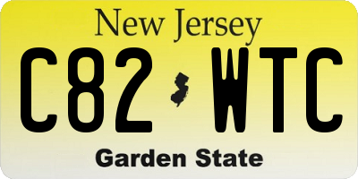 NJ license plate C82WTC