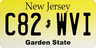NJ license plate C82WVI