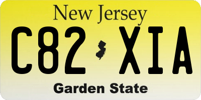 NJ license plate C82XIA