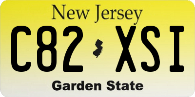NJ license plate C82XSI