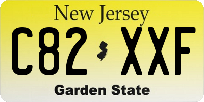 NJ license plate C82XXF