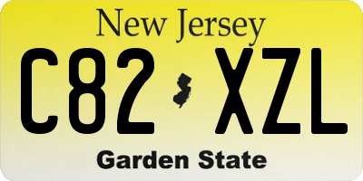 NJ license plate C82XZL