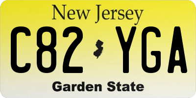 NJ license plate C82YGA