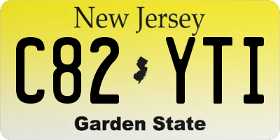 NJ license plate C82YTI