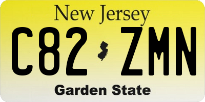 NJ license plate C82ZMN