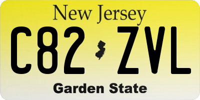 NJ license plate C82ZVL