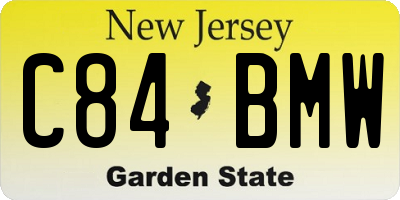 NJ license plate C84BMW
