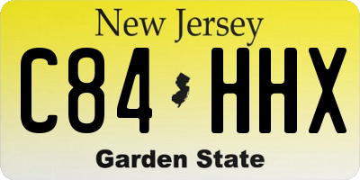 NJ license plate C84HHX