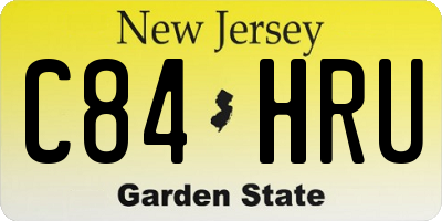 NJ license plate C84HRU