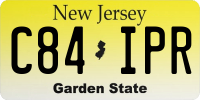 NJ license plate C84IPR