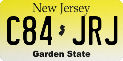 NJ license plate C84JRJ