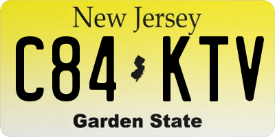 NJ license plate C84KTV