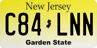 NJ license plate C84LNN