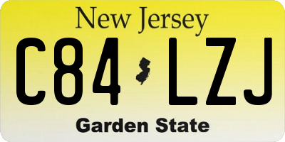 NJ license plate C84LZJ
