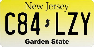 NJ license plate C84LZY