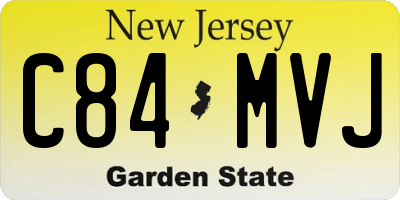 NJ license plate C84MVJ