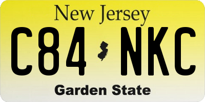 NJ license plate C84NKC