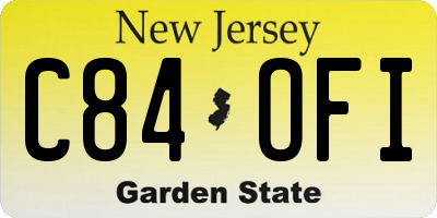 NJ license plate C84OFI