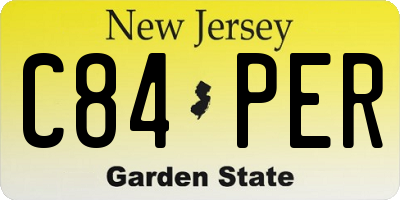 NJ license plate C84PER