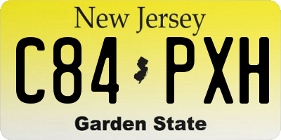 NJ license plate C84PXH