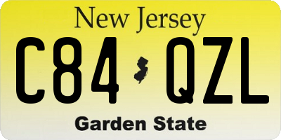 NJ license plate C84QZL