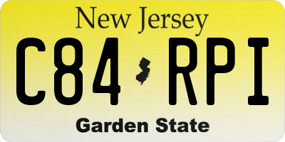 NJ license plate C84RPI