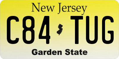 NJ license plate C84TUG
