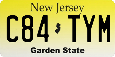 NJ license plate C84TYM